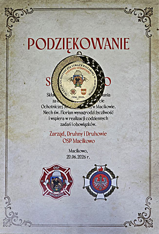Podzękowanie